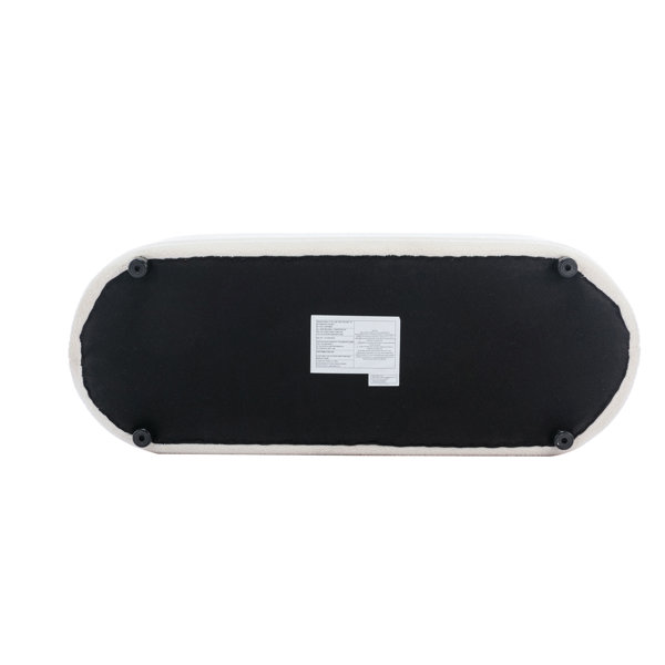 Latitude Run® Danelys Storage Ottoman White Bench Upholstered Fabric Storage Bench End Of Bed